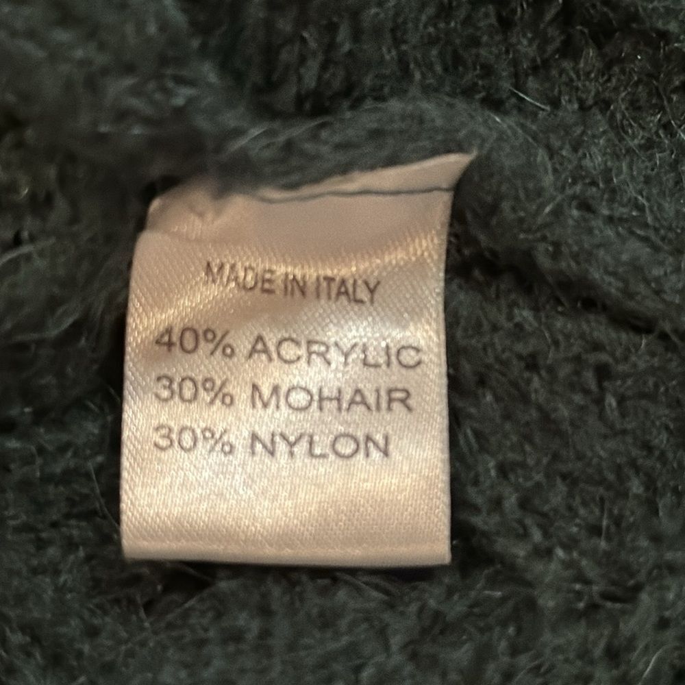 NWOT Elsamanda Green Mohair Cowl Neck Oversized Sweater. Made in Italy. Medium - Picture 10 of 11